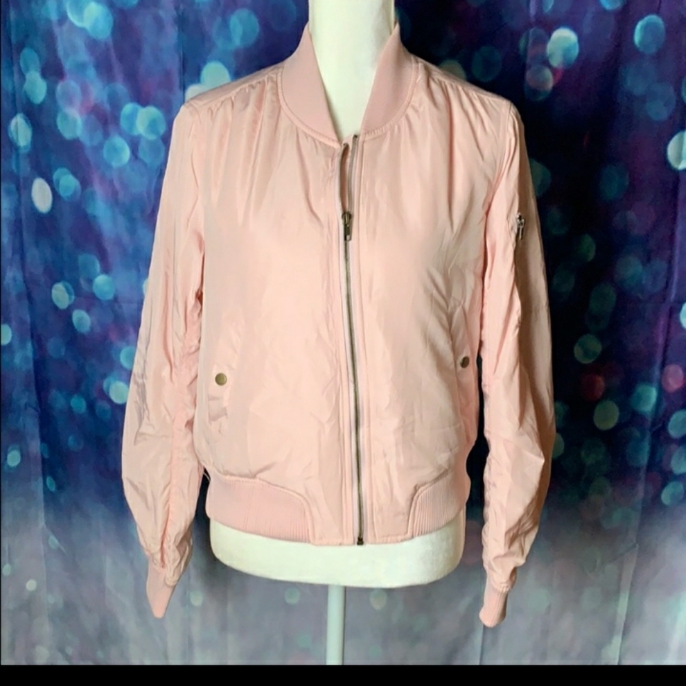 Romeo & Juliet pink bomber jacket.